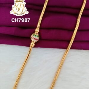 Multi Color ball Mugappu Chain