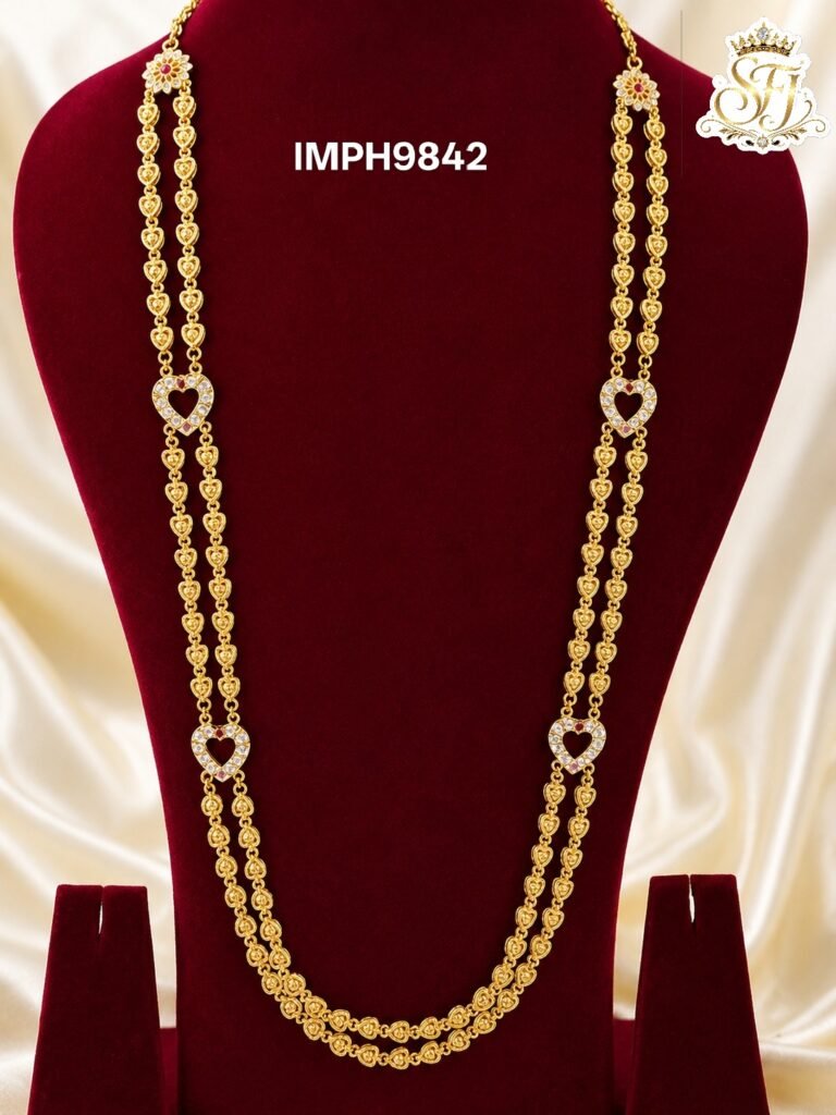 Sparkling Heart Designer Long Chain