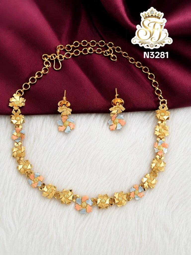 Blooming Floral Designer Necklace Set