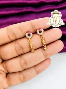Heart stone Drop Earring