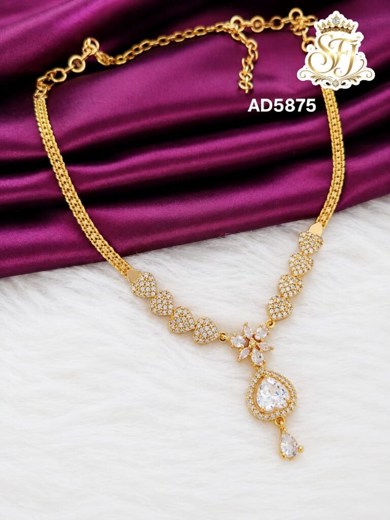 White Heart Ad Neckelace