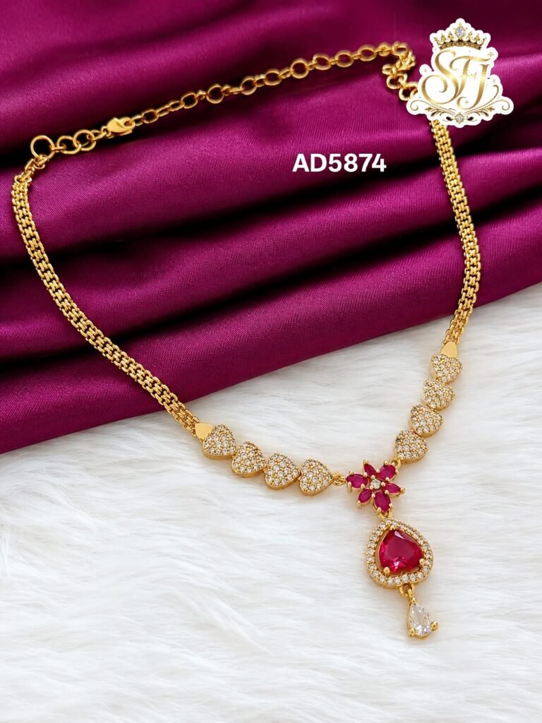 Ruby Stone Ad Necklace