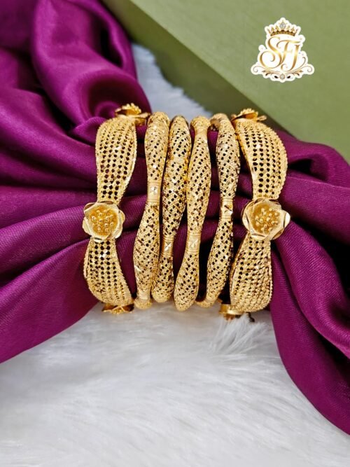 One Gram Gold Plated Traditional Bangles for Women