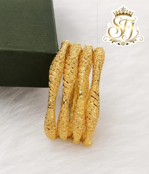 Elegant Gold Covering Bangles with Premium Finish
