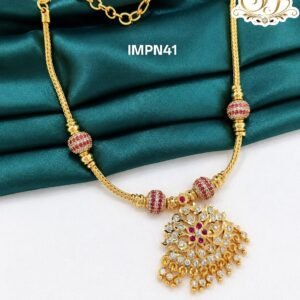 Ruby stone Impone Necklace