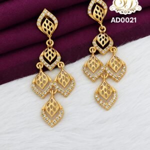 Leaf pattern Ad Earrings
