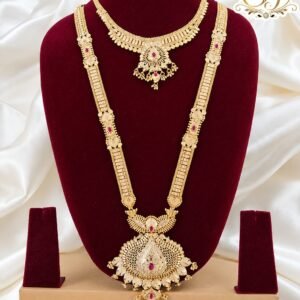 Eye-catching ruby stone combo set