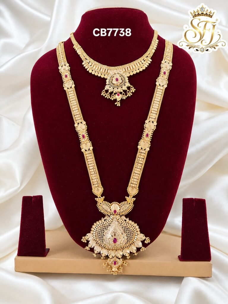 Eye-catching ruby stone combo set