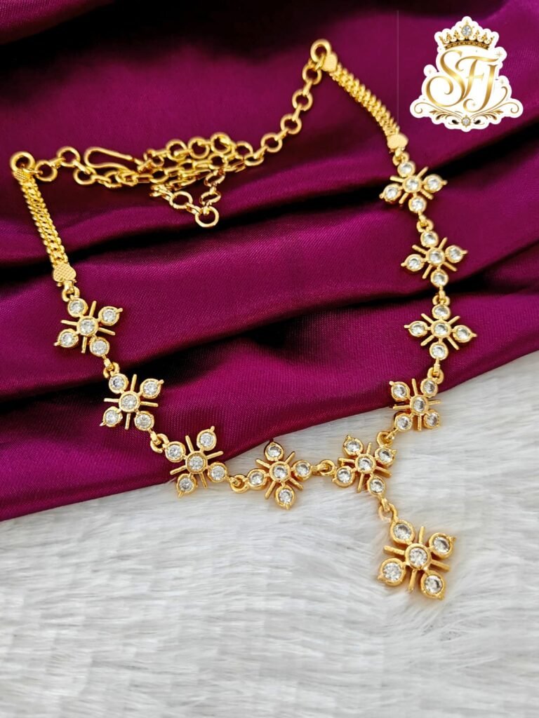 PREMIUM WHITE STONE AD NECKLACE