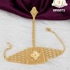Floral gold finish bridal vanki with filigree work and adjustable chain for traditional wear