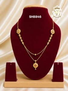 Antique Floral Double Layer Short chain