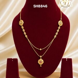 Antique Floral Double Layer Short chain
