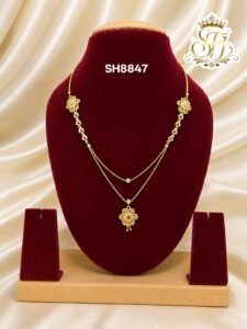 Floral Ruby Double Layer Short chain