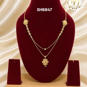 Floral Ruby Double Layer Short chain