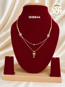 Butterfly Ruby Double Layer Short Chain