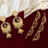 Traditional Gold Covering Floral Jhumka Earrings WITH MATTAL for Women
