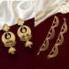 Traditional gold covering designer jhumka earrings for women