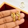 Ruby Stone Gold Covering Earrings