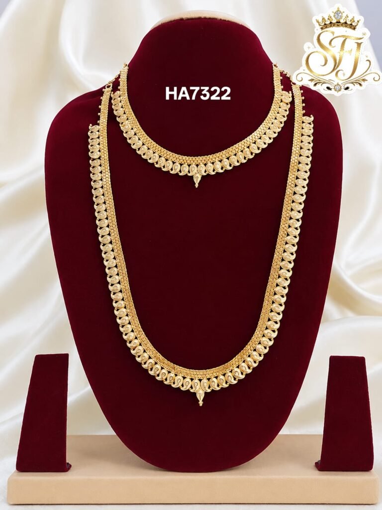 One Gram Gold Plated Peacock Design Long Haram
