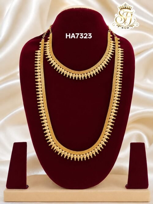 One Gram Gold Plated Teardrop Design Long Haram HA7323