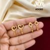 RICH WHITE STONE EARRING COMBO