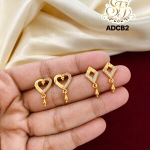 RICH WHITE STONE EARRING COMBO