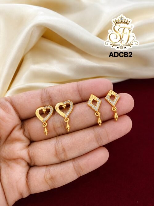 RICH WHITE STONE EARRING COMBO