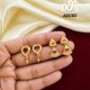 One Gram Gold Paisley Stone Earrings with Premium Gold Finish