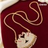 ELEGANT PEACOCK STONE CHAIN