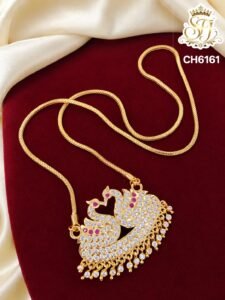 ELEGANT PEACOCK STONE CHAIN