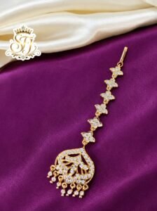 PREIMUM Floral AD Stone Maang Tikka