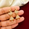 PREMIUM GRAND WHITE STONE SWAN EARRINGS