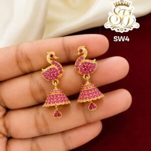 PREMIUM PINK SWAN EARRINGS