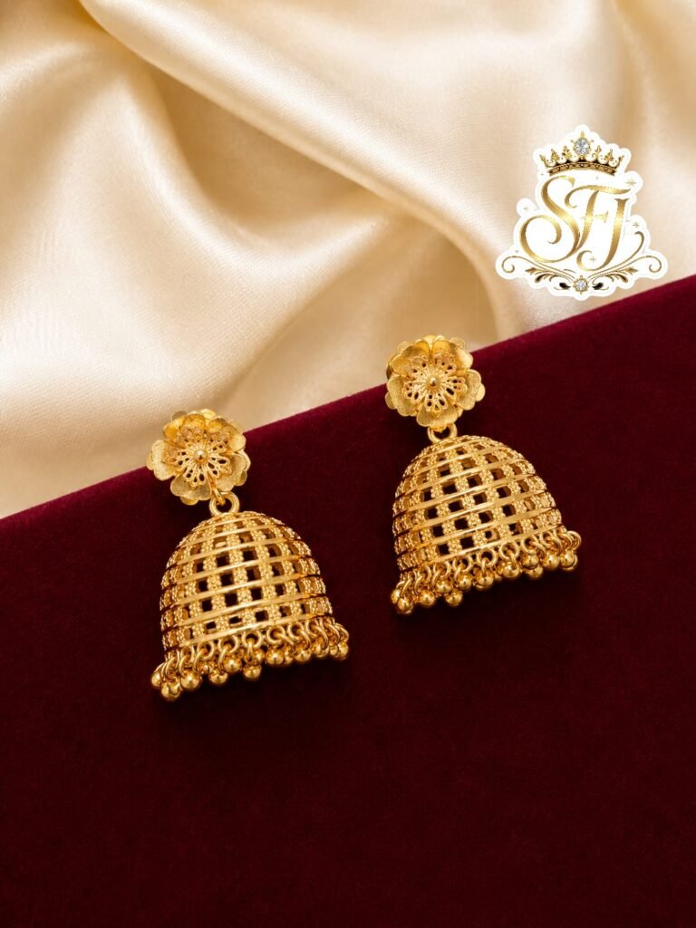PREMIUMAntique Floral Jhumka Earrings