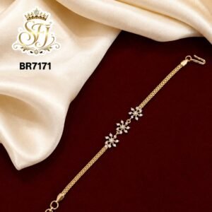 PREMIUM WHITE STONE FLORAL BRACELET