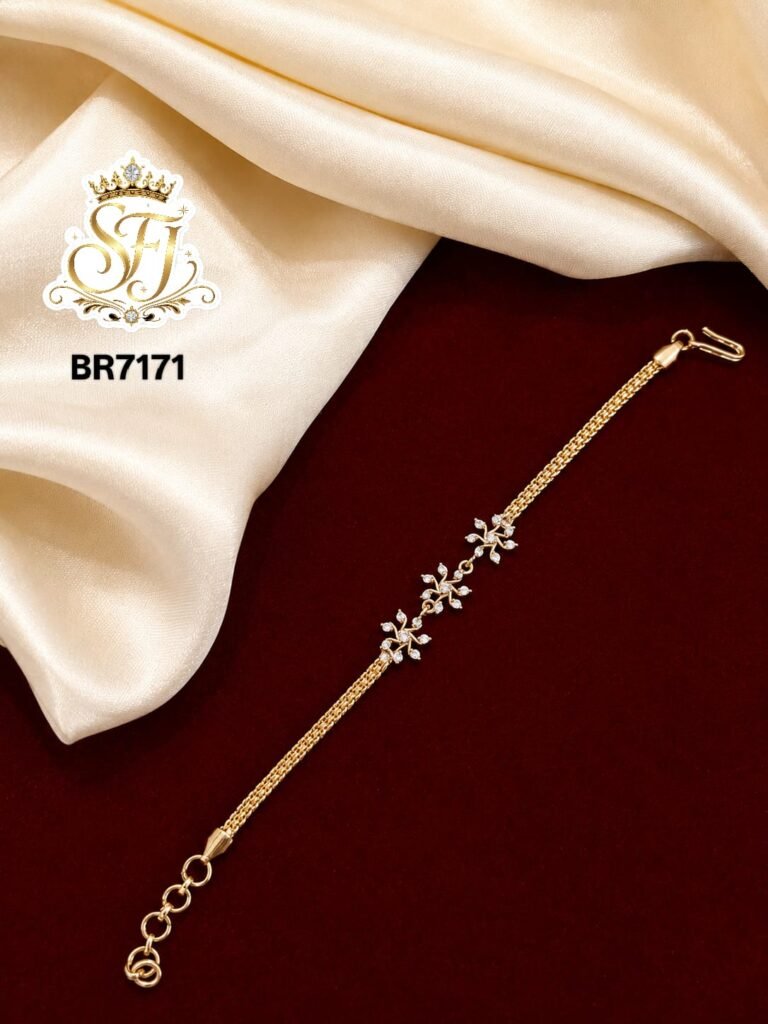 PREMIUM WHITE STONE FLORAL BRACELET