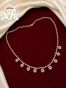 PREMIUM RUBY WHITE FLORAL SHORT CHAIN