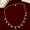 Premium floral ball chain gold covering necklace for women