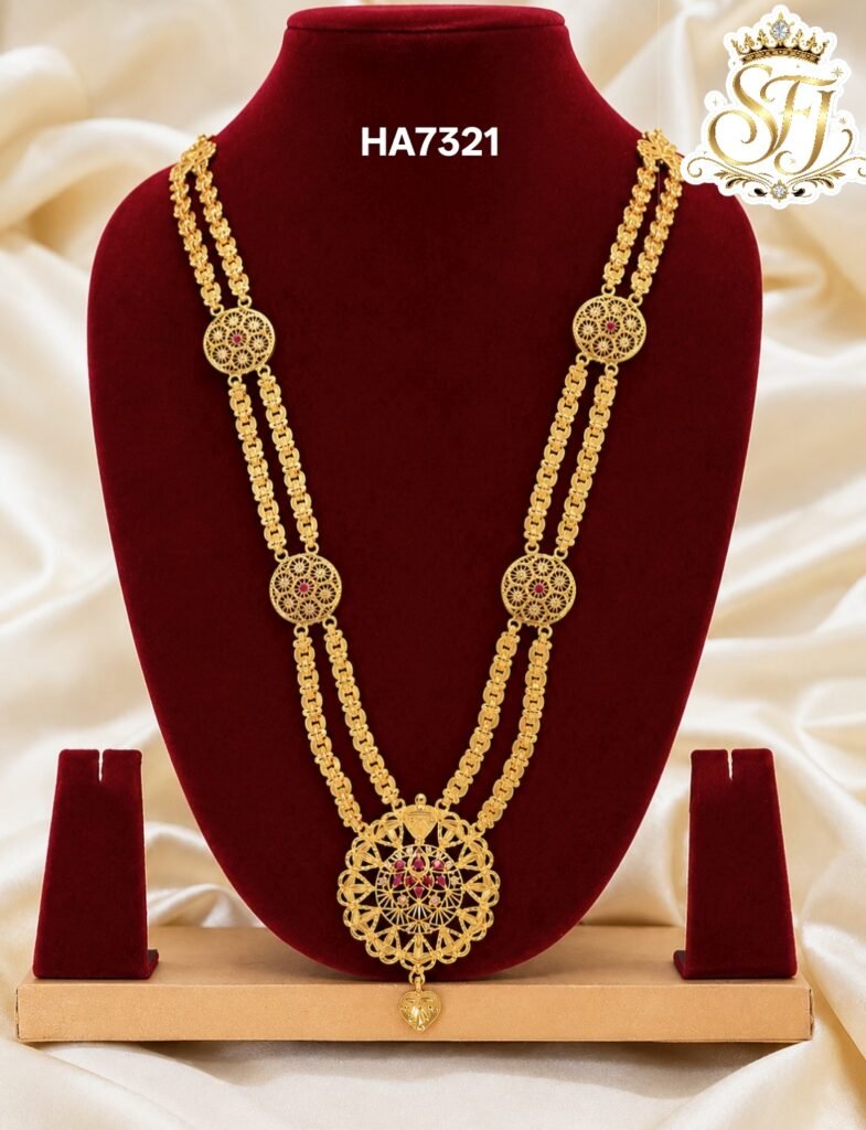 Two line governor ruby stone maalai