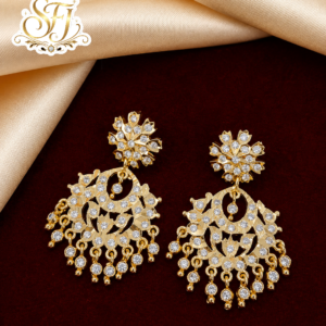 Impone white stone earrings