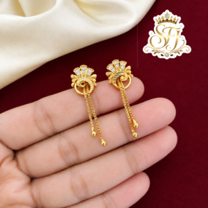 Gold plated drop earrings