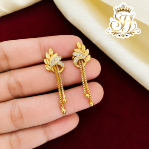 Leaf hanging Ad earrings
