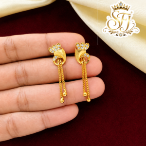 Gold look hanging earrings