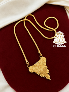 Floral Design Gold Covering Chain with Hanging Pendant for Women