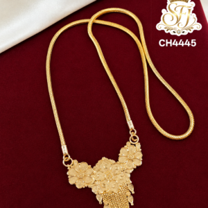 Floral Pendant Gold Covering Chain for Women