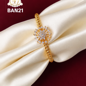 Premium White Stone Gold Covering Designer Bangle for Women
