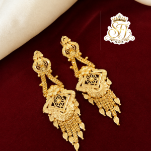 Real gold look earrings