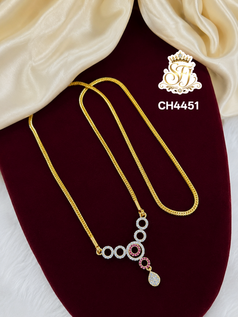Beautiful Ad stone pendant chain