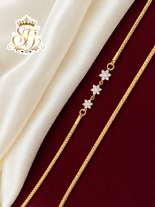 Diamond replica mugappu chain