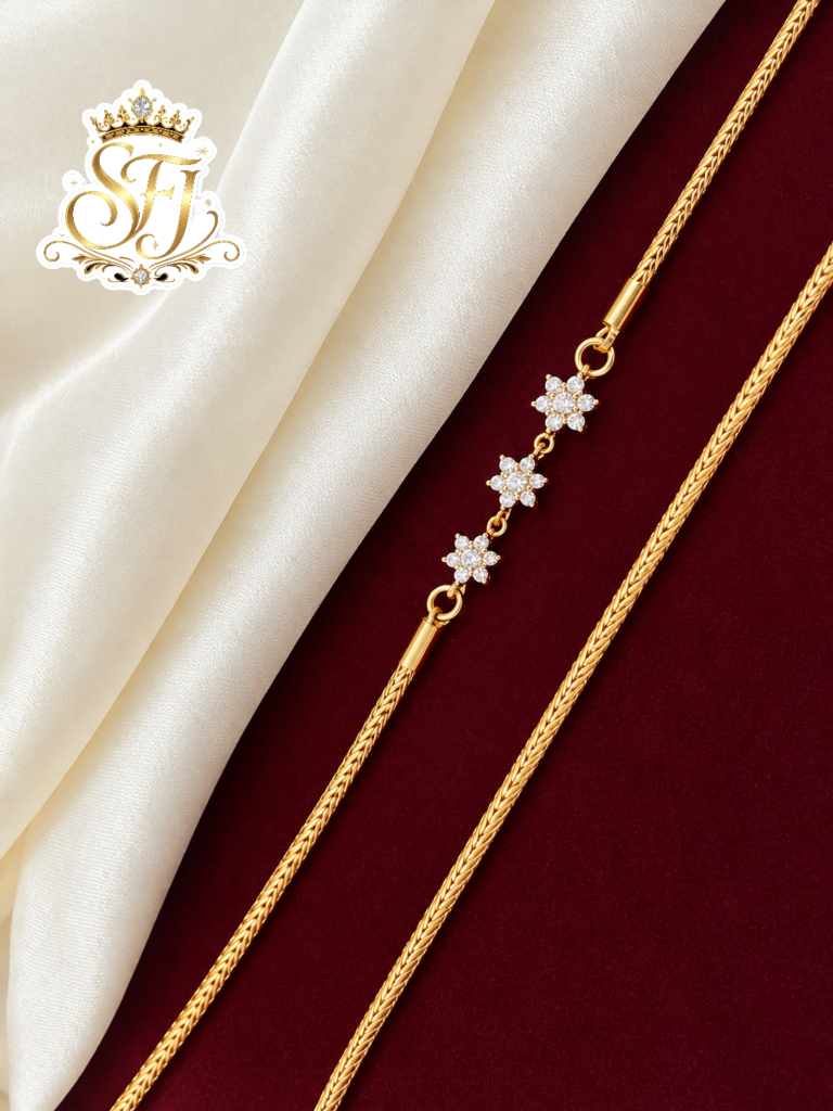 Diamond replica mugappu chain